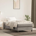 Kompaktes gepolstertes Boxspring-Einzelbett inklusive Matratze ohne Kopfteil, modernes Jugend- und Gaesteschlafmoebel 80 x 200 cm