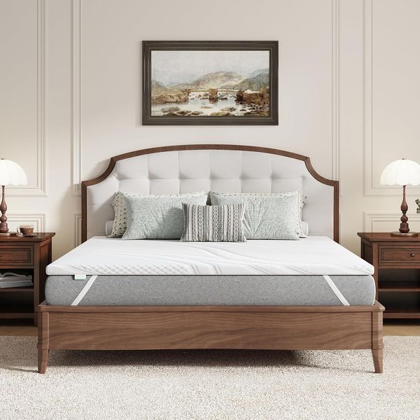 5 cm dicker Oeko-Tex zertifizierter Gel-Memory-Schaum-Topper mit flexibler H2/H3 Haerte, waschbarem Bezug, passend fuer Boxspringbetten und Wohnwagen 180 x 200 cm
