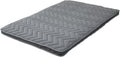 Graue feste Futonmatratze aus Wollmischgewebe mit Urethanpolsterung, faltbare speicherbare Tatami-Matte als Gaestebett 160 x 202 cm