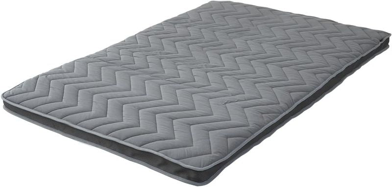 Graue feste Futonmatratze aus Wollmischgewebe mit Urethanpolsterung, faltbare speicherbare Tatami-Matte als Gaestebett 160 x 202 cm