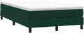 Dunkelgruenes Samt-Polster-Boxspringbett ohne Matratze, moderner stabiler Bettrahmen als geraeumiges Doppel-Schlafmoebel 120 x 220 cm