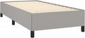 Komfortables hellgraues Stoffpolster-Einzelbett mit stabiler Fusskonstruktion und Lattenrostsystem, langlebiges Schlafzimmermoebel 90 x 190 cm